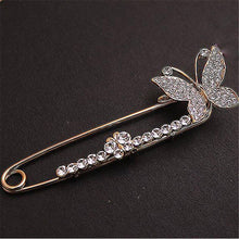 S Bridal Crystal Brooches Pins Women Silver Gold Plated Butterfly Brooch EF8