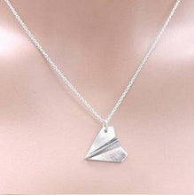 S Men Women One Direction B  Harry Styles Gold Paper Airplane Pendant Necklace Jewelry Chain Collares Choker Necklaces EF8
