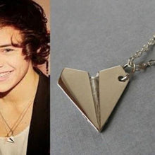 S Men Women One Direction B  Harry Styles Gold Paper Airplane Pendant Necklace Jewelry Chain Collares Choker Necklaces EF8