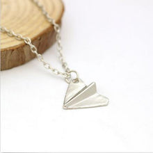 S Men Women One Direction B  Harry Styles Gold Paper Airplane Pendant Necklace Jewelry Chain Collares Choker Necklaces EF8
