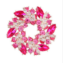 S Women Brooches For Scarf Clear Crystal Rhinestone Gold Plated Chinese Redbud Flower Brooch Pin Jewelry EF8