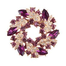 S Women Brooches For Scarf Clear Crystal Rhinestone Gold Plated Chinese Redbud Flower Brooch Pin Jewelry EF8