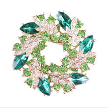 S Women Brooches For Scarf Clear Crystal Rhinestone Gold Plated Chinese Redbud Flower Brooch Pin Jewelry EF8