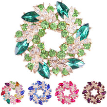 S Women Brooches For Scarf Clear Crystal Rhinestone Gold Plated Chinese Redbud Flower Brooch Pin Jewelry EF8