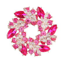 S Women Brooches For Scarf Clear Crystal Rhinestone Gold Plated Chinese Redbud Flower Brooch Pin Jewelry EF8