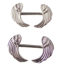 12G Surgical Steel Angle Wings Nipple Rings Barbell Body Piercing Jewelry for Women Men Nice Gifts  EF8