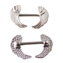 12G Surgical Steel Angle Wings Nipple Rings Barbell Body Piercing Jewelry for Women Men Nice Gifts  EF8