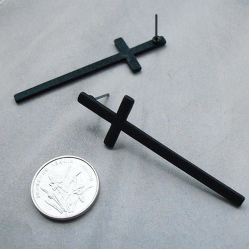 Cross Earrings Cross Stud Earrings Cross Ear Stud Women   Men Jewelry Silver Gold Black Colors EF8