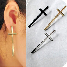 Cross Earrings Cross Stud Earrings Cross Ear Stud Women   Men Jewelry Silver Gold Black Colors EF8