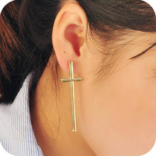 Cross Earrings Cross Stud Earrings Cross Ear Stud Women   Men Jewelry Silver Gold Black Colors EF8