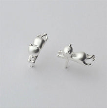 925 Sterling Silver Jewelry 925 Sterling Cat Silver Earrings For Women Statement Earrings EF8