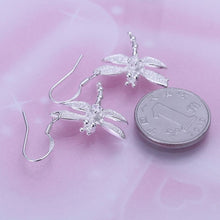 Crystal Dragonfly silver plated Earrings Jewelry trends exquisite beauty of high - quality Drop Earrings Women jewelry EF8