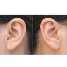 Hoop Earrings Silver Small Thin Smooth Circle Earrings Loop Earrings for Women Jewelry EF8