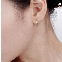 Hoop Earrings Silver Small Thin Smooth Circle Earrings Loop Earrings for Women Jewelry EF8