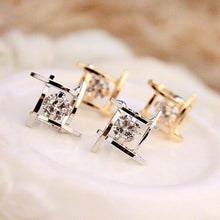 Lovely Elegant Crystal Rhinestone Square Ear Stud Earrings for Women EF8