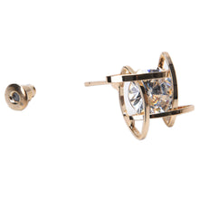 Lovely Elegant Crystal Rhinestone Square Ear Stud Earrings for Women EF8