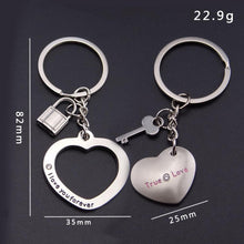 Lover Couple Key Ring Chain Romantic Heart Shaped Lovers Key Ring Chain  Jewelry EF8
