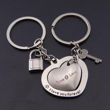Lover Couple Key Ring Chain Romantic Heart Shaped Lovers Key Ring Chain  Jewelry EF8