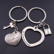 Lover Couple Key Ring Chain Romantic Heart Shaped Lovers Key Ring Chain  Jewelry EF8