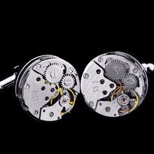 Jewelry Classic Shirt Cufflinks For Men Silver Mechanical Watch Movement Cuff Buttons Business Cufflinks EF8