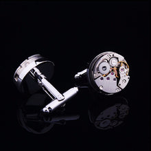 Jewelry Classic Shirt Cufflinks For Men Silver Mechanical Watch Movement Cuff Buttons Business Cufflinks EF8