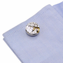 Jewelry Classic Shirt Cufflinks For Men Silver Mechanical Watch Movement Cuff Buttons Business Cufflinks EF8