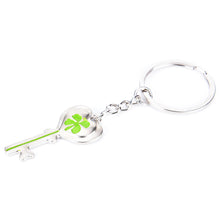 Lover Couples Four-Leaf Clovers Metal Keyring Bag Hanging Keychain Valentine's Day Gifts EF8