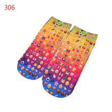 Quality Socks 3D Printing Women Sock Emoji Pattern Cute Feminina Funny Low Ankle Socks EF8