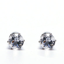 White Black Magnetic Magnet Ear Stud Earrings Easy Use Crystal Stone Stud Earrings For Women Men Clip On No Ear Hole Gift EF8