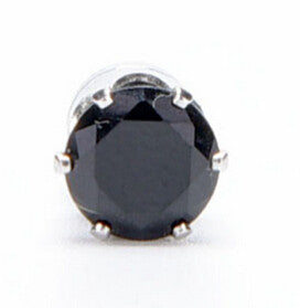 White Black Magnetic Magnet Ear Stud Earrings Easy Use Crystal Stone Stud Earrings For Women Men Clip On No Ear Hole Gift EF8