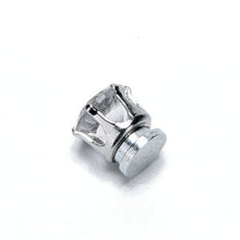 White Black Magnetic Magnet Ear Stud Earrings Easy Use Crystal Stone Stud Earrings For Women Men Clip On No Ear Hole Gift EF8