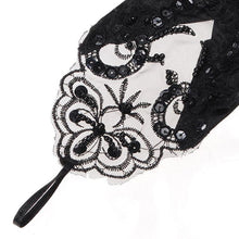 bride gloves beaded lace gloves hook finger gloves short gloves Black EF8