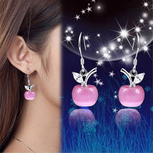 earrings Women Apple shape opal earrings ear buckle models jewelry retro White Pink Colors EF8