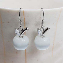 earrings Women Apple shape opal earrings ear buckle models jewelry retro White Pink Colors EF8