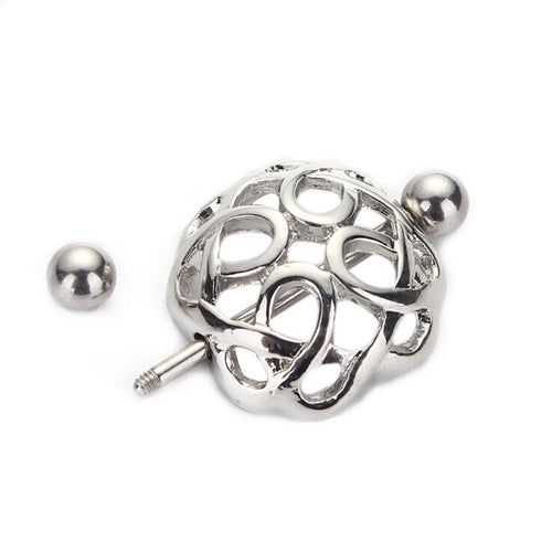 12g Surgical Steel Nipple Ring Piercing Shield Clip On Nest Ring Shape Women Body Jewelry  EF8