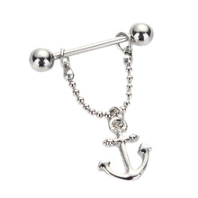 316L Surgical Steel Anchor Dangle Body Piercing Nipple Rings Piercing Shields Bar 14G for Women Men Best Gift EF8