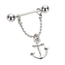 316L Surgical Steel Anchor Dangle Body Piercing Nipple Rings Piercing Shields Bar 14G for Women Men Best Gift EF8