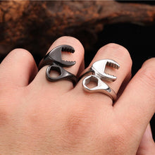 316L Titanium Stainless Steel Punk Biker Wrench Man Rings Jewelry Man Ring EF8