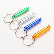 Aluminum Alloy Whistle Keyring Keychain Mini For Outdoor Emergency Survival Safety Sport Camping Hunting EF8