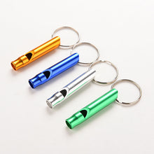 Aluminum Alloy Whistle Keyring Keychain Mini For Outdoor Emergency Survival Safety Sport Camping Hunting EF8