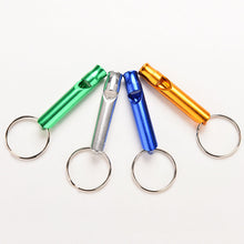 Aluminum Alloy Whistle Keyring Keychain Mini For Outdoor Emergency Survival Safety Sport Camping Hunting EF8