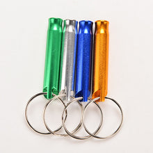Aluminum Alloy Whistle Keyring Keychain Mini For Outdoor Emergency Survival Safety Sport Camping Hunting EF8