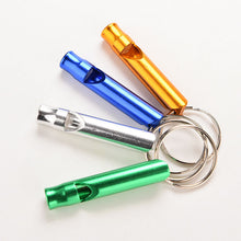 Aluminum Alloy Whistle Keyring Keychain Mini For Outdoor Emergency Survival Safety Sport Camping Hunting EF8