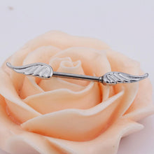 Angel Wings Feather Alloy Nipple Shields Ring Bar Barbell Body Piercing Jewelry  EF8