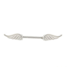 Angel Wings Feather Alloy Nipple Shields Ring Bar Barbell Body Piercing Jewelry  EF8