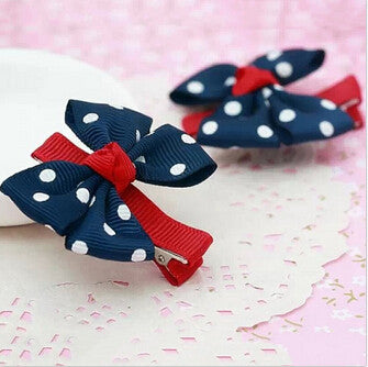 Big bow dot children kids baby girls hair accessories clip hairpins barrettes headwear flower Boutique EF8