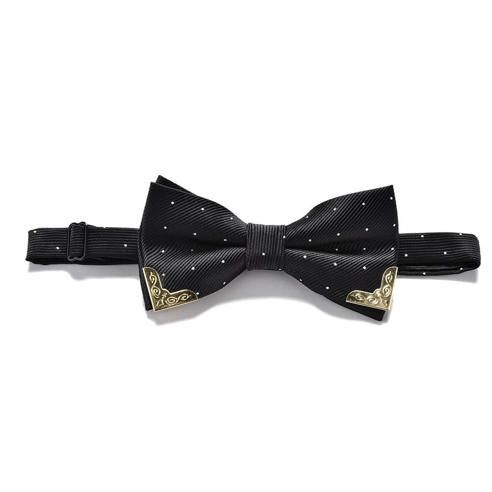 Boutique Metal Head Bow Ties For Groom Men Women Butterfly Solid Bowtie Classic Gravata Cravat EF8