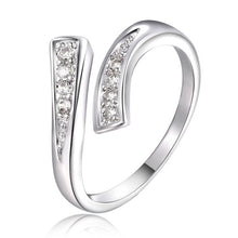 Charm Chic Rhinestone Open Ring for Women Luxury Cubic Zircon Trendy Ring EF8