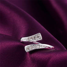 Charm Chic Rhinestone Open Ring for Women Luxury Cubic Zircon Trendy Ring EF8
