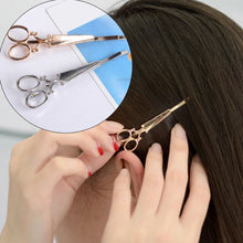 Cool Simple Head Jewelry Hair Pin Gold Scissors Shears Clip For Hair Tiara Barrettes Accessories Headdress For Girl Women EF8